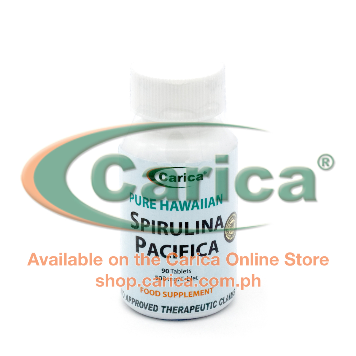 Pure Hawaiian Spirulina Pacifica Tablets 90 Tablets Carica Herbal