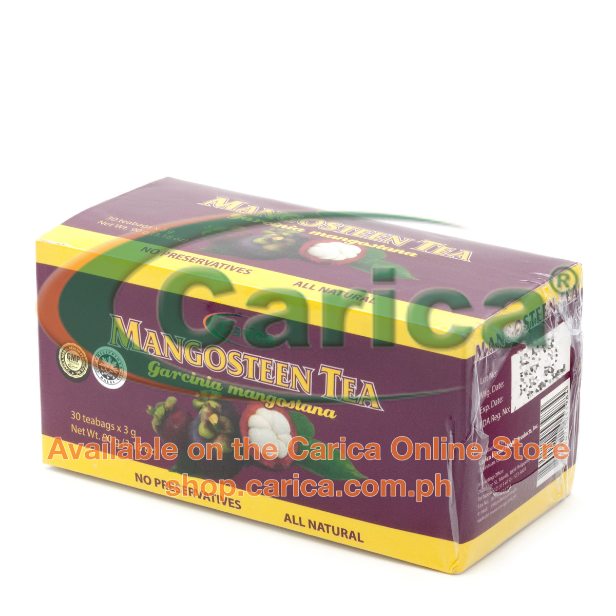 Mangosteen Tea (Garcinia mangostana) – Box of 30 Tea bags – Carica ...